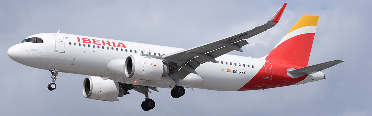 Avin Airbus de Iberia en vuelo